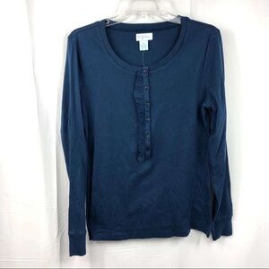 Women's Blue Long Sleeve Blouse